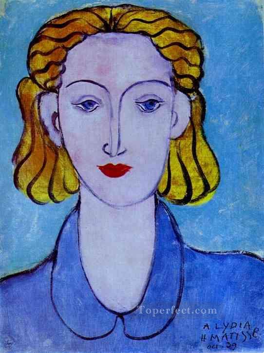 Young Woman in a Blue Blouse Portrait of Lydia Delectorskaya the Artist s Secretary 1939 Fauvist Oil Paintings